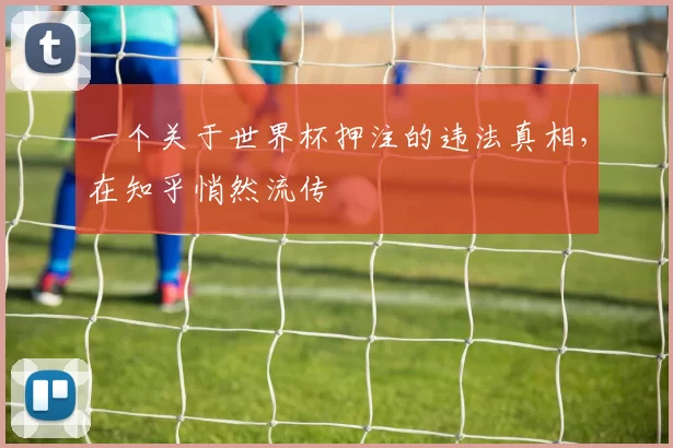 一个关于世界杯押注的违法真相,在知乎悄然流传